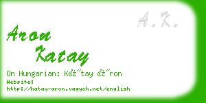 aron katay business card